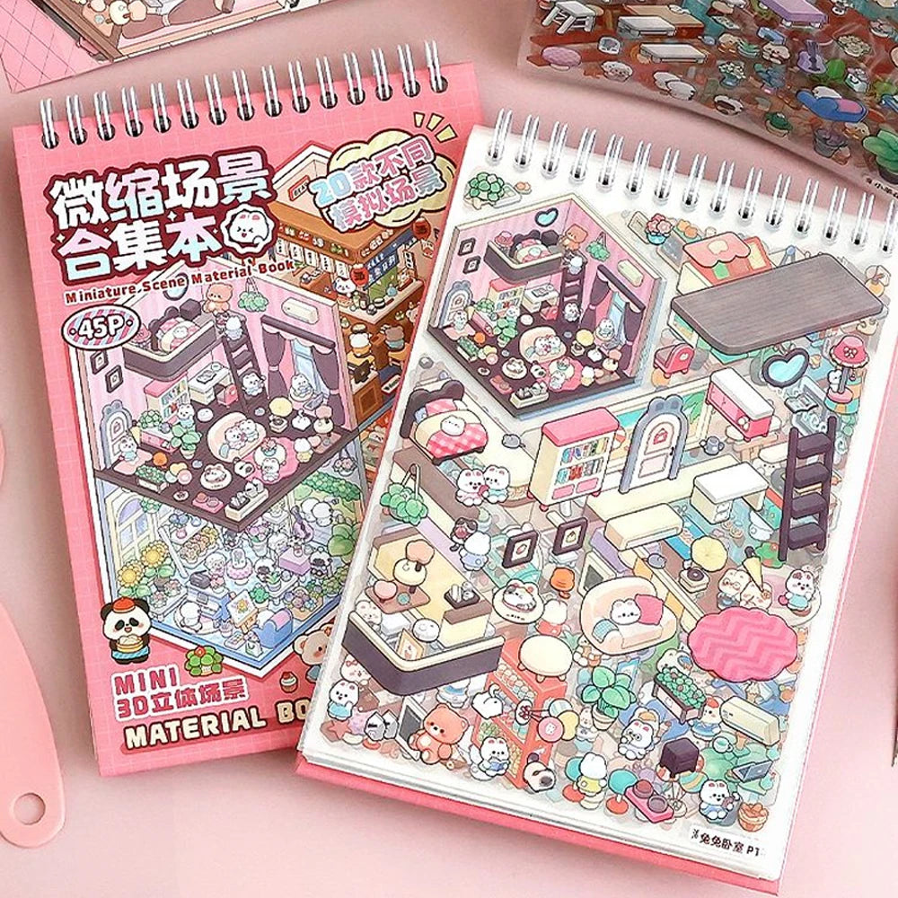 Whimsical Worlds – 20pcs 3D Cartoon Stickers