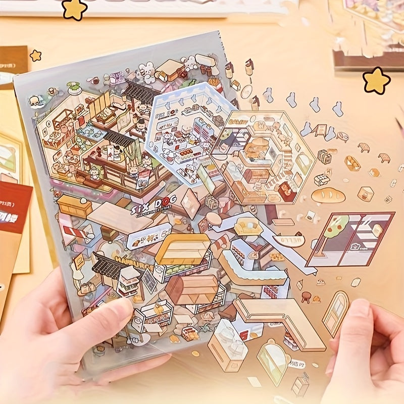 Capybara Wonder Pack – 20pcs 3D Cartoon Scene Stickers