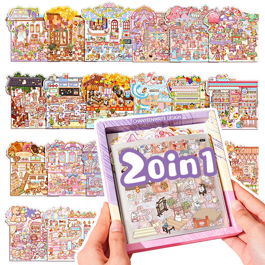 Whimsy Box – 20 Cartoon Landscape Scenes